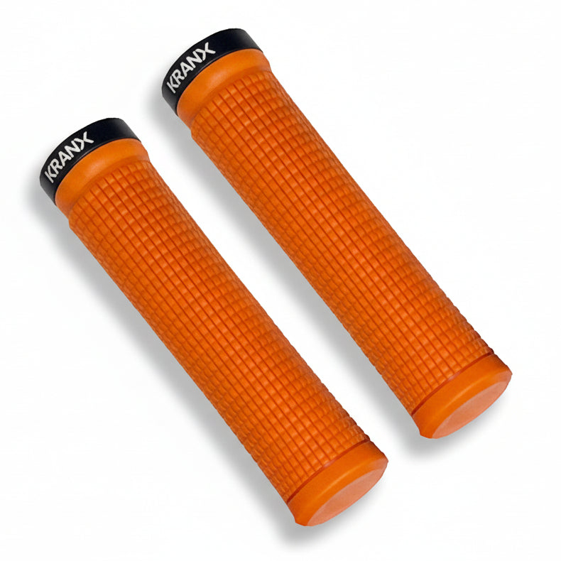 Orange Bike Grips - Kranx 'Bite' Lock-on Grips