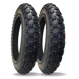 PAIR of 12 1/2 x 2 1/4 Pram Tyres (62-203) – Proven Nutrak Brand - Chunky, Grippy Tread Pattern