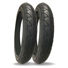 PAIR of 16 x 1.75 Pram Tyres – (47-305) - Fast Rolling Jogger Replacement Tyres