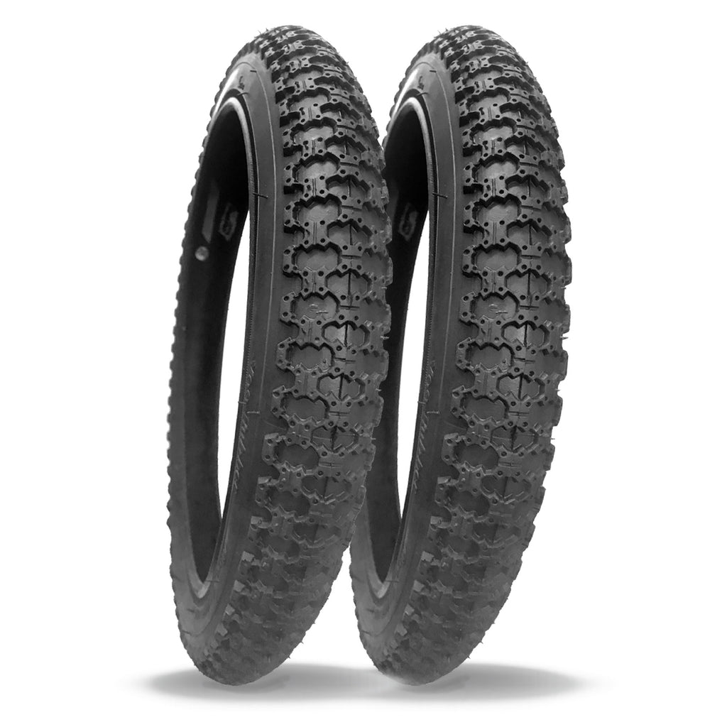 PAIR of 16 x 1.75 Pram Tyres – Nutrak 'Compe 3' Super Grippy Tread Pattern – Jogger Replacement Tyres