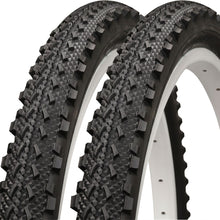 Load image into Gallery viewer, 26 x 2.00 MTB Tyres (PAIR) - Semi-Slick Tread Pattern - Grippy &amp; Fast Rolling - Black