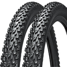 Load image into Gallery viewer, 27.5 x 2.10 MTB Tyres (PAIR) - Grippy and Fast Rolling Tread - Black - (52-584)