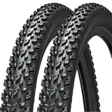 29 x 2.10 MTB Tyres (PAIR) - Grippy and Fast Rolling Tread - Black - (52-622)