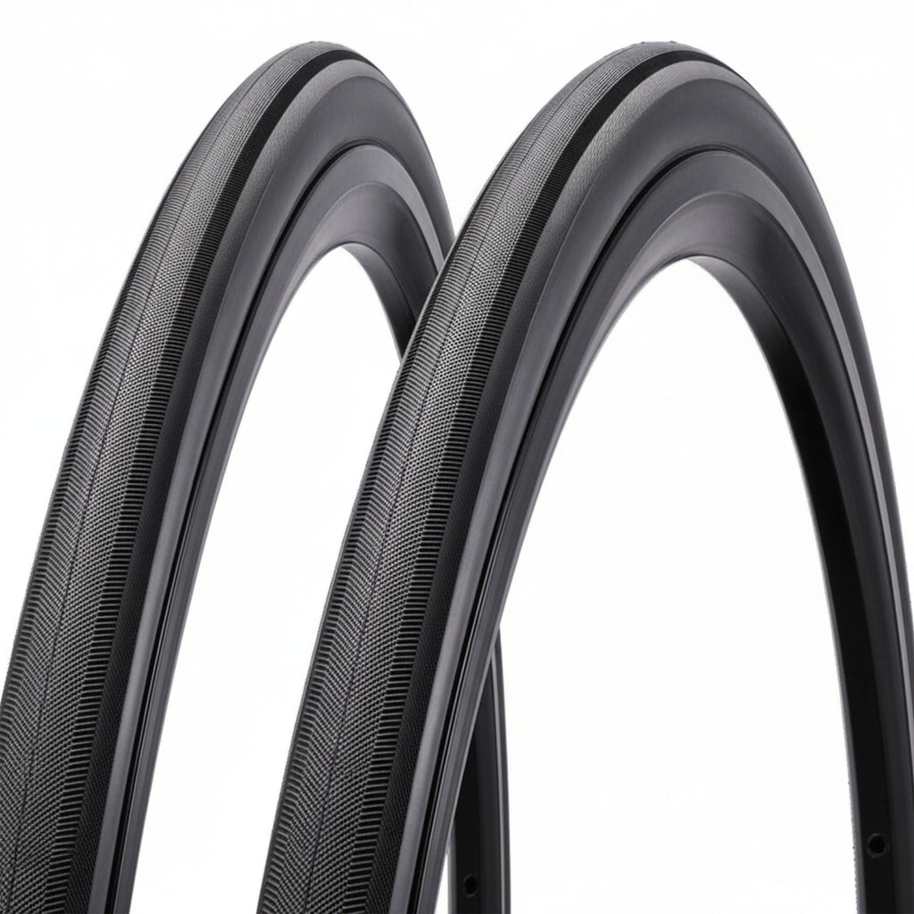 700 x 25c Road Bike Tyres (PAIR) - Black - (25/622)