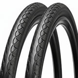 700 x 38c Tyres (PAIR) - Hybrid Tyre -  Grippy and Fast Rolling Tread Pattern - Black (40-622)