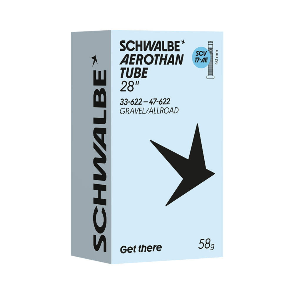 Schwalbe Aerothan 700 x 33-47c TPU Inner Tube (SCV 17-AE) – Clik Valve, Aluminium Stem, Ultra-Light Road Tube 33/47-622