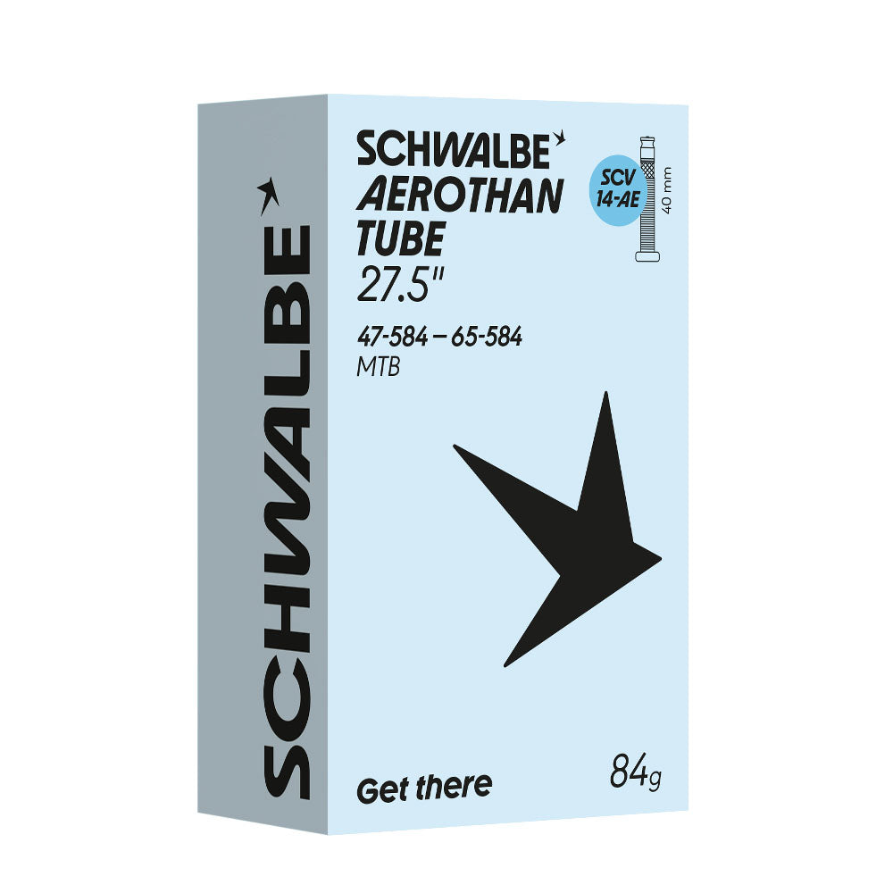Schwalbe Aerothan 27.5 x 1.75 - 2.60 TPU Inner Tube (SCV14-AE) - Clik Valve, Ultra-Light Bike Tube 47/65-584