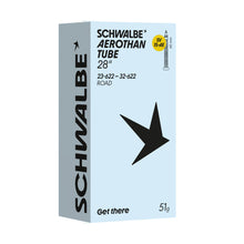 Load image into Gallery viewer, Schwalbe Aerothan 700 x 23 - 32c TPU Inner Tube (SV15-AE) - Presta Valve, Ultra-Light Road Tube 23/32-622