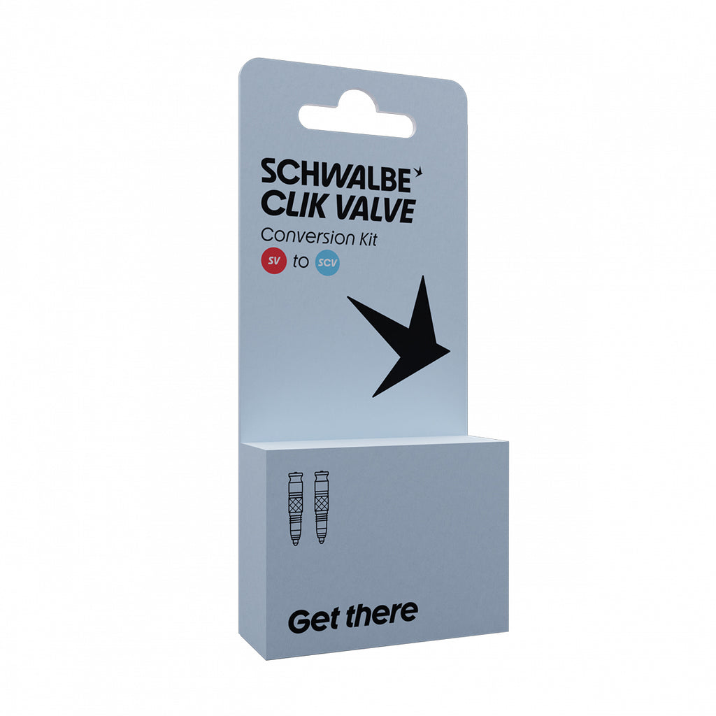 Schwalbe Clik Valve Conversion Kit – Presta to Clik Valve (2 Valves Only)