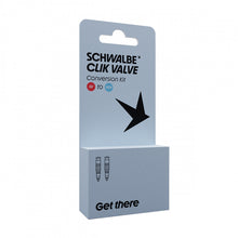 Load image into Gallery viewer, Schwalbe Clik Valve Conversion Kit – Presta to Clik Valve (2 Valves Only)