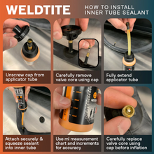 Load image into Gallery viewer, weldtite Inner Tube Sealant how to install