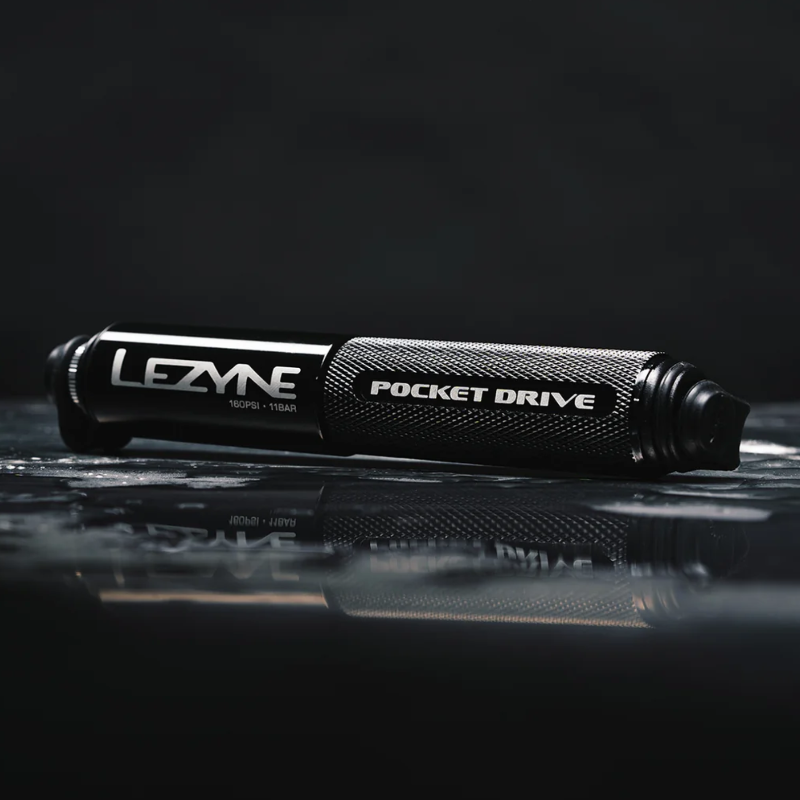 Lezyne Pocket Drive HP (High Pressure) Mini Pump close up