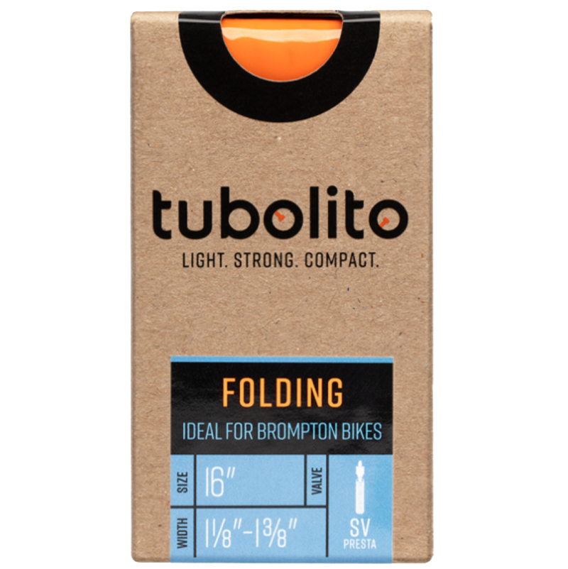 Tubolito 16" x 1 1/8" - 1 3/8" Inner Tube (Tubo Brompton / Folding Bike Tube). presta valve