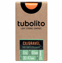 Load image into Gallery viewer, Tubolito Tubo CX/Gravel 700 x 30-47 (Orange Valve) 60mm presta