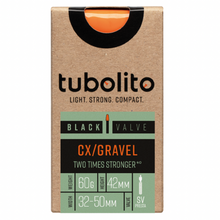 Load image into Gallery viewer, Tubolito Tubo CX/Gravel 32-50 Inner Tube (Black Valve) 42mm