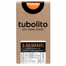 Load image into Gallery viewer, Tubolito S-Tubo CX/Gravel 700 x 30-47 Inner Tube (Orange Valve)  60mm presta