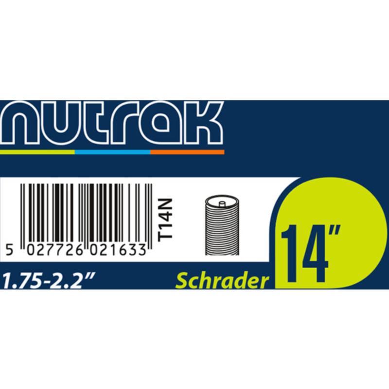 14 x 1.75 - 2.125 Inch Schrader Inner Tube