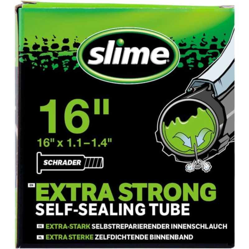 16 x 1.1 - 1.4" Slime Inner Tube - Schrader Valve