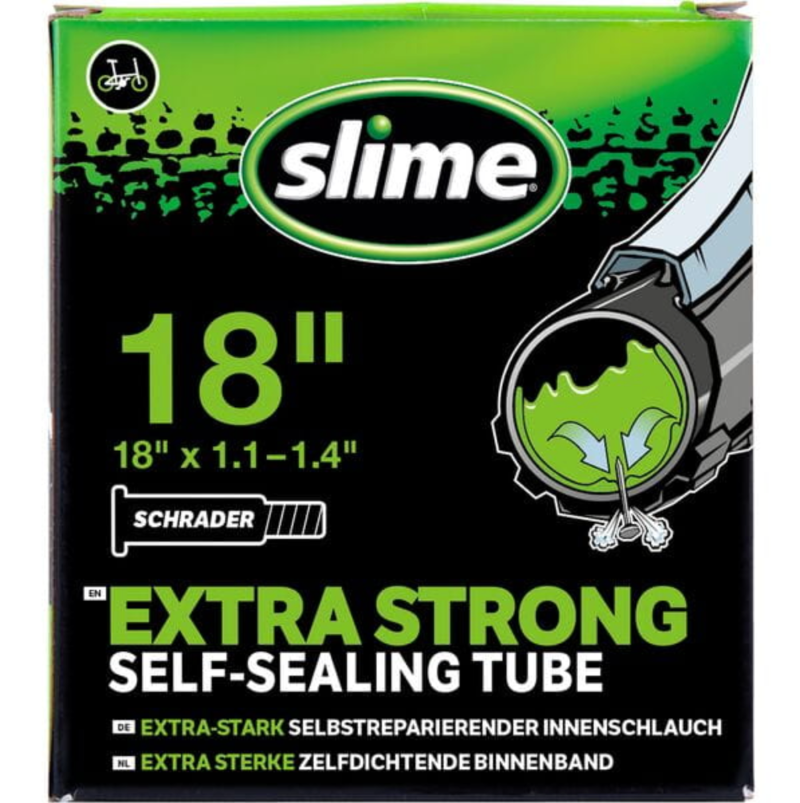 18 x 1.1 - 1.4" Slime Inner Tube - Schrader Valve
