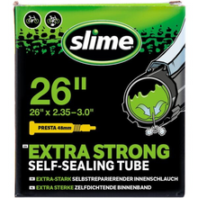 Load image into Gallery viewer, 26 x 2.35 - 3.0&quot; Slime Inner Tube presta valve
