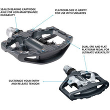 Load image into Gallery viewer, Single Sided SPD Pedals - Shimano PD-EH500 - Black