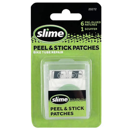 Slime Puncture Repair Patches - Glueless / Self-Adhesive Inner Tube Repair Patches (6 Pack)
