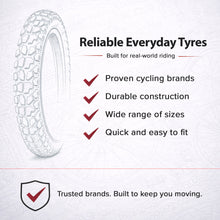 Load image into Gallery viewer, 12 1/2 x 2 1/4 Pram Tyre – Nutrak 'Buggy' Modern Tread – (62-203) – Black Replacement Stroller Tyre