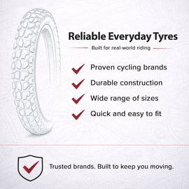 20 x 1.75 BMX Tyre Whitewall (Old School Style)