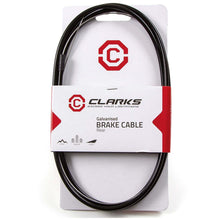 Load image into Gallery viewer, Clarks galvanised bike brake cable with black outer casing
