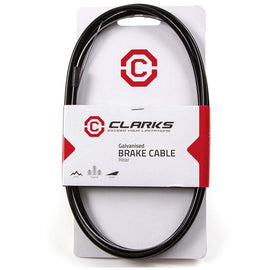 Clarks galvanised bike brake cable with black outer casing