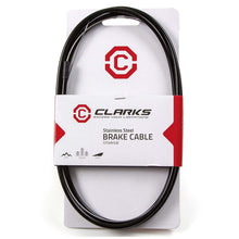 Load image into Gallery viewer, Clarks stainless steel bike brake cable with black outer casing
