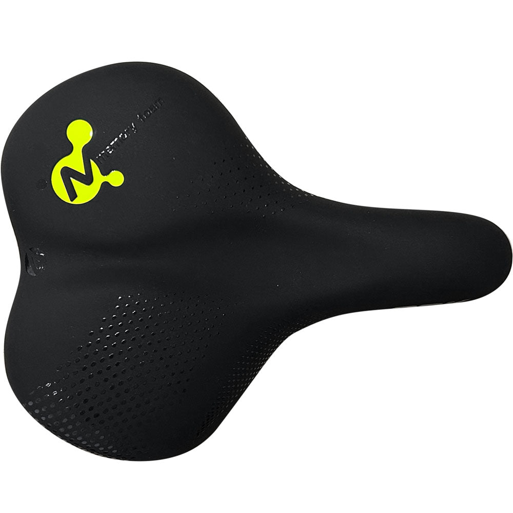 DDK black extra-wide city memory foam bike saddle