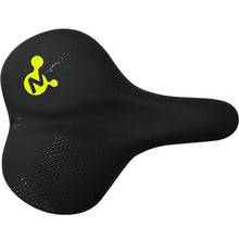 Load image into Gallery viewer, DDK black extra-wide city memory foam bike saddle