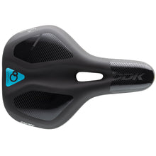 Load image into Gallery viewer, DDK black extra-wide cutaway suspension bike saddle