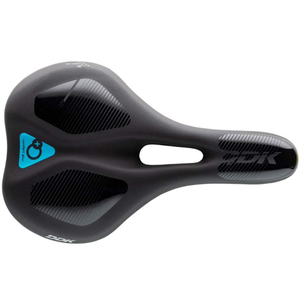 DDK black Comfort Plus Leisure cutaway bike saddle