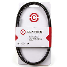 Load image into Gallery viewer, Clarks stainless steel bike gear cable with black outer casing