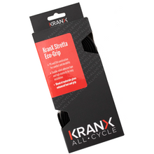 Load image into Gallery viewer, Black KranX Stretta Primo gel-backed high-grip bar tape