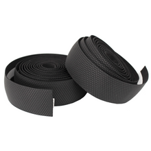Load image into Gallery viewer, Black KranX Stretta Primo gel-backed high-grip bar tape side view