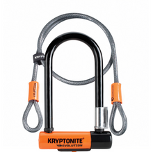 Load image into Gallery viewer, Kryptonite Evolution Mini 7 Gold Sold Secure U-lock with cable
