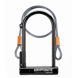 Kryptonite Keeper 12 Silver Sold Secure U-lock with cable