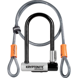 Kryptonite Kryptolok Mini Gold Sold Secure U-lock with cable