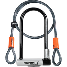 Load image into Gallery viewer, Kryptonite Kryptolok Standard Gold Sold Secure U-lock with cable