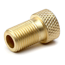 weldtite Presta to Schrader valve adapter brass coloured