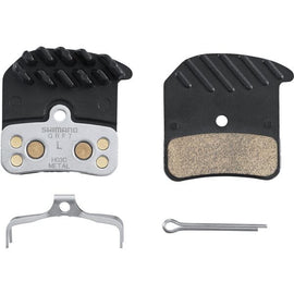 Shimano H03C-MF sintered disc brake pads with cooling fins with spring