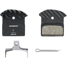 Load image into Gallery viewer, Shimano J05A-RF resin disc brake pads with cooling fins and spring