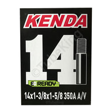 Load image into Gallery viewer, 14 x 1 3/8 x 1 5/8&quot;, 350A Kenda Bike Inner Tube - Schrader Valve