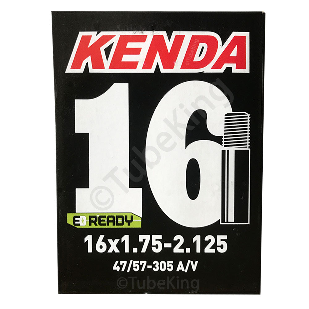 16 x 1.75 - 2.125" Kenda Bike Inner Tube - Schrader Valve 40mm