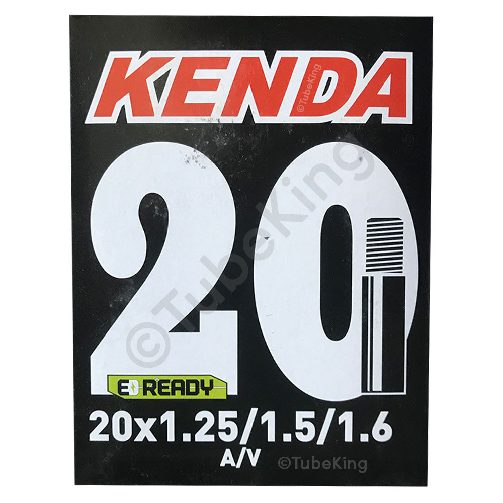 20 x 1.25/1.5/1.6" Kenda Bike Inner Tube - Schrader Valve 40mm