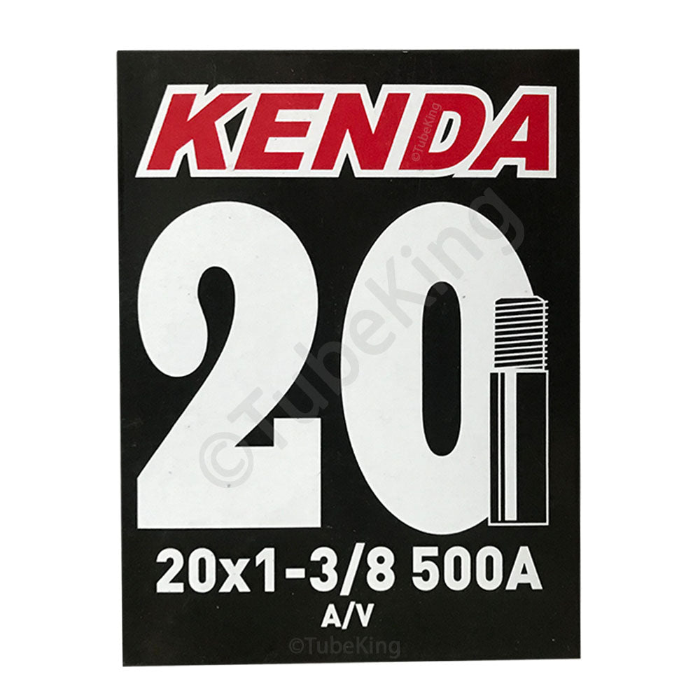 20 x 1 3/8 x 1 1/4" 500A Kenda Bike Inner Tube - Presta or Schrader Valve