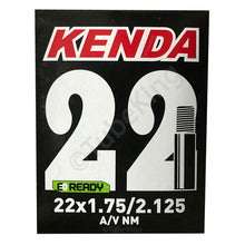 Load image into Gallery viewer, 22 x 1.75 - 2.125&quot; Kenda Bike Inner Tube - Schrader Valve 40mm